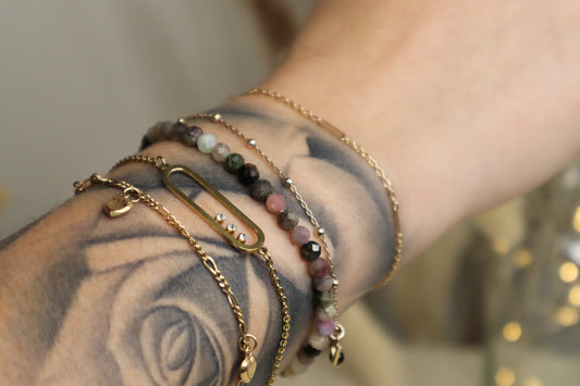 BRACELET TOURMALINE MULTICOLORE